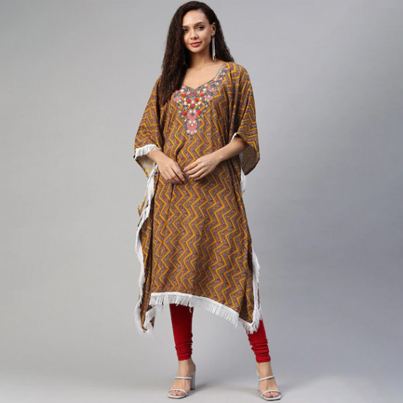 https://wavique.com/products/women-orange-brown-geometric-printed-thread-work-pure-cotton-kaftan-kurta