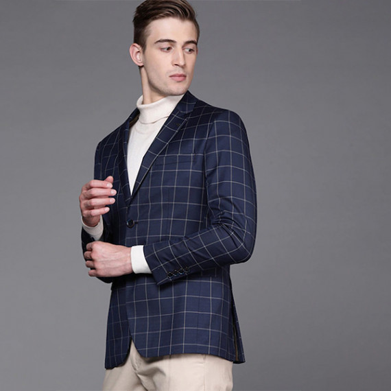 https://wavique.com/products/men-navy-blue-beige-slim-fit-checked-single-breasted-smart-casual-blazer