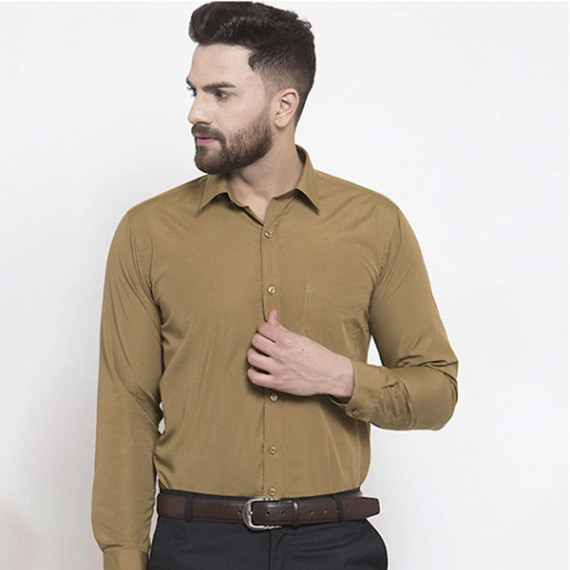 https://wavique.com/products/men-khaki-slim-fit-solid-formal-shirt