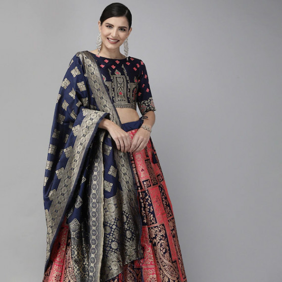 https://wavique.com/vi/products/pink-navy-blue-woven-design-semi-stitched-lehenga-unstitched-blouse-with-dupatta