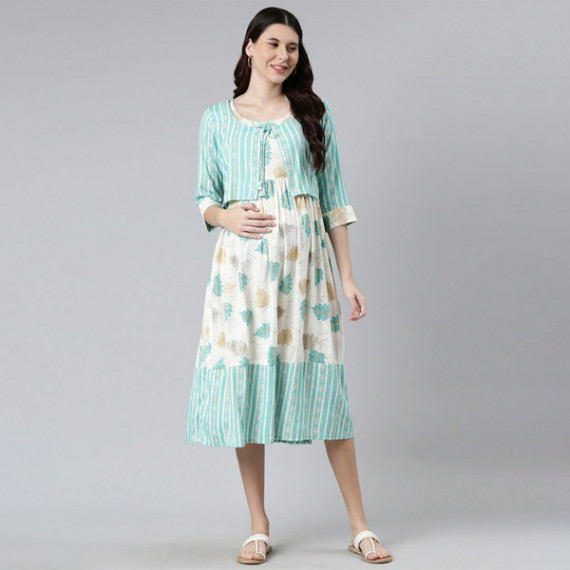 https://wavique.com/vi/products/women-off-white-green-floral-maternity-a-line-midi-dress