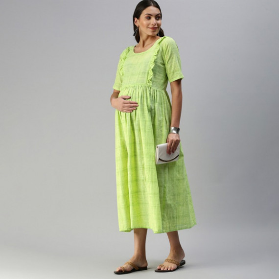 https://wavique.com/vi/products/lime-green-woven-design-handloom-maternity-a-line-midi-dress