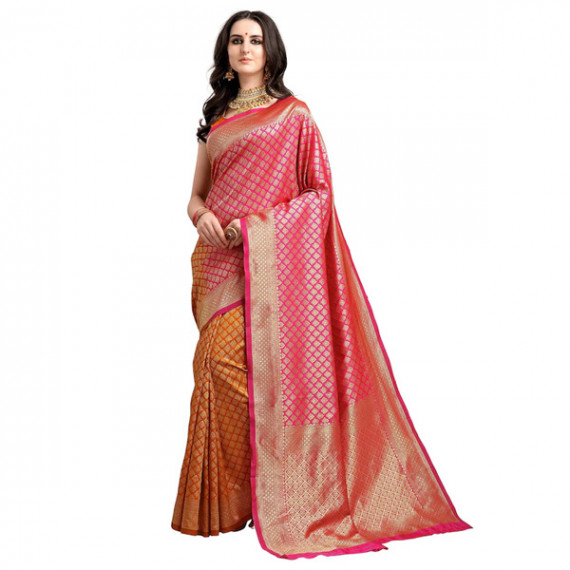 https://wavique.com/products/pink-mustard-yellow-ethnic-motifs-woven-design-half-half-kanjeevaram-saree